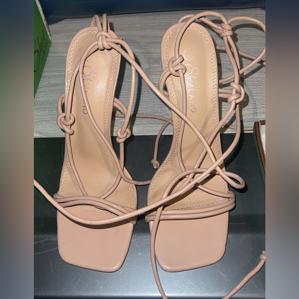 Women's Nude Strappy Heels